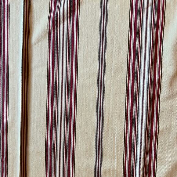 Pottery Barn Stripe Montgomery Drapes Curtains Herringbone Cotton Golden Tan - Picture 6 of 15